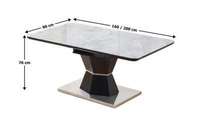 Masă Living Extensibilă Blat Ceramic KJT4712 Gri