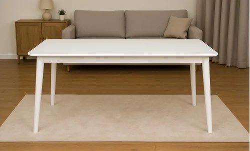 Set Masa Fixă Palmdale Albă cu 6 Scaune Palmdale