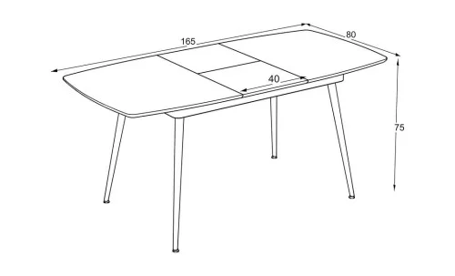 Masa Living Extensibila Yense 125 cm Gri