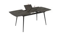 Set Masă Living Extensibilă Yense 125 Gri cu 4 Scaune Tapițate KJC0358 Gri