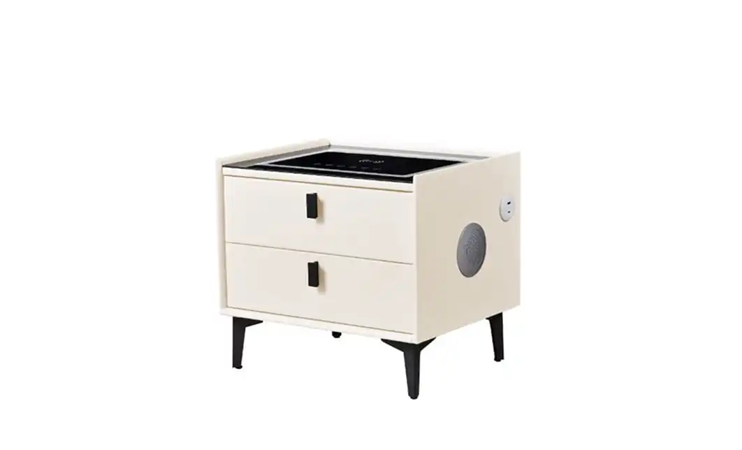 Noptieră Smart Multifuncțională KJ106 Albă 6