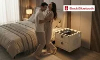 Noptieră Smart Multifuncțională KJ106 Albă 5