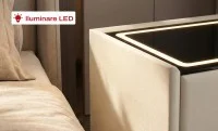 Noptieră Smart Multifuncțională KJ106 Albă 4