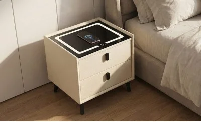 Noptieră Smart Multifuncțională KJ106 Albă