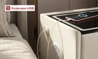 Noptieră Smart Multifuncțională KJ106 Albă 3
