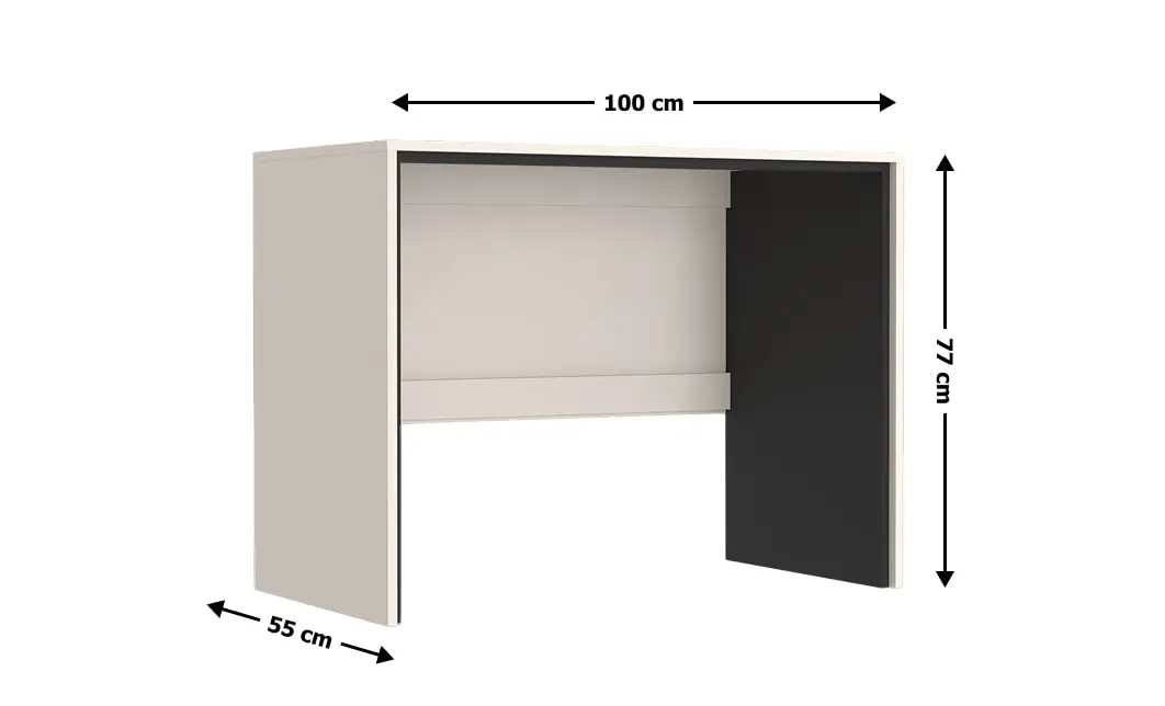 Masă Birou Prime BIU100, Cashmir / Negru 1