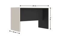 Masă Birou Prime BIU120 60, Cashmir / Negru 1