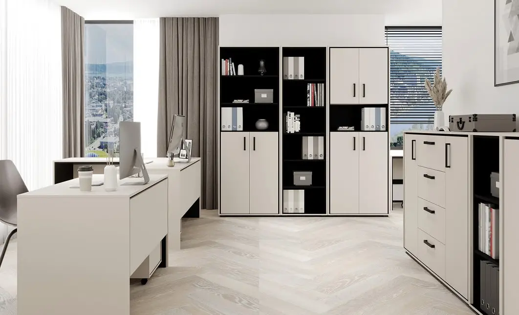 Masă Birou Prime BIU120 60, Cashmir / Negru 3