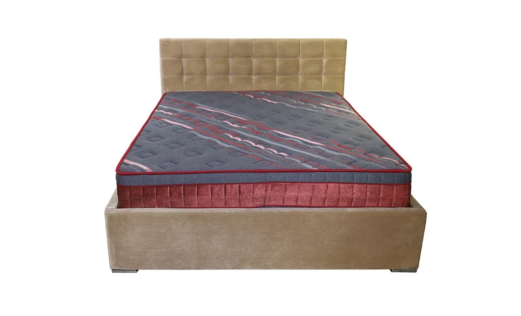 Pat Tapitat Claudia Beige cu somiera pal 160x200 2