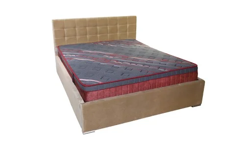 Pat Claudia Beige cu somiera metalica fixa 180x200 cm