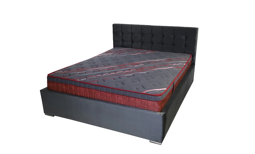 Pat Claudia Gri  cu somiera pal 140x200 cm