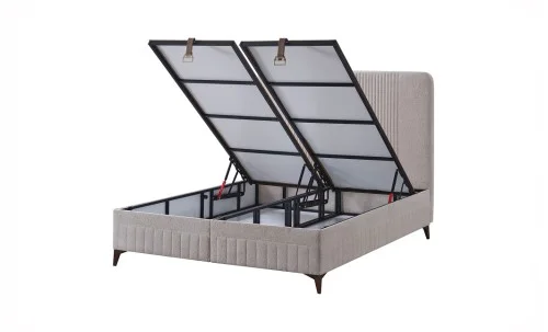 Set Pat Tapițat cu Saltea Vogue și Somieră Rabatabilă 160x200