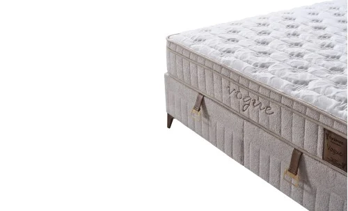 Set Pat Tapițat cu Saltea Vogue și Somieră Rabatabilă 160x200