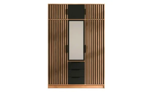 Dulap Bali Lux 3 Usi cu Riflaj și Suprapozabil