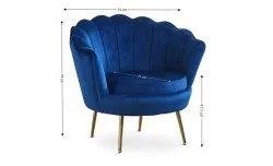 Fotoliu Marbella KJL2140 Albastru
