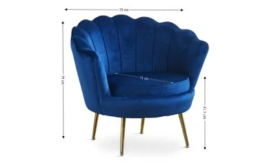 Fotoliu Marbella KJL2140 Albastru