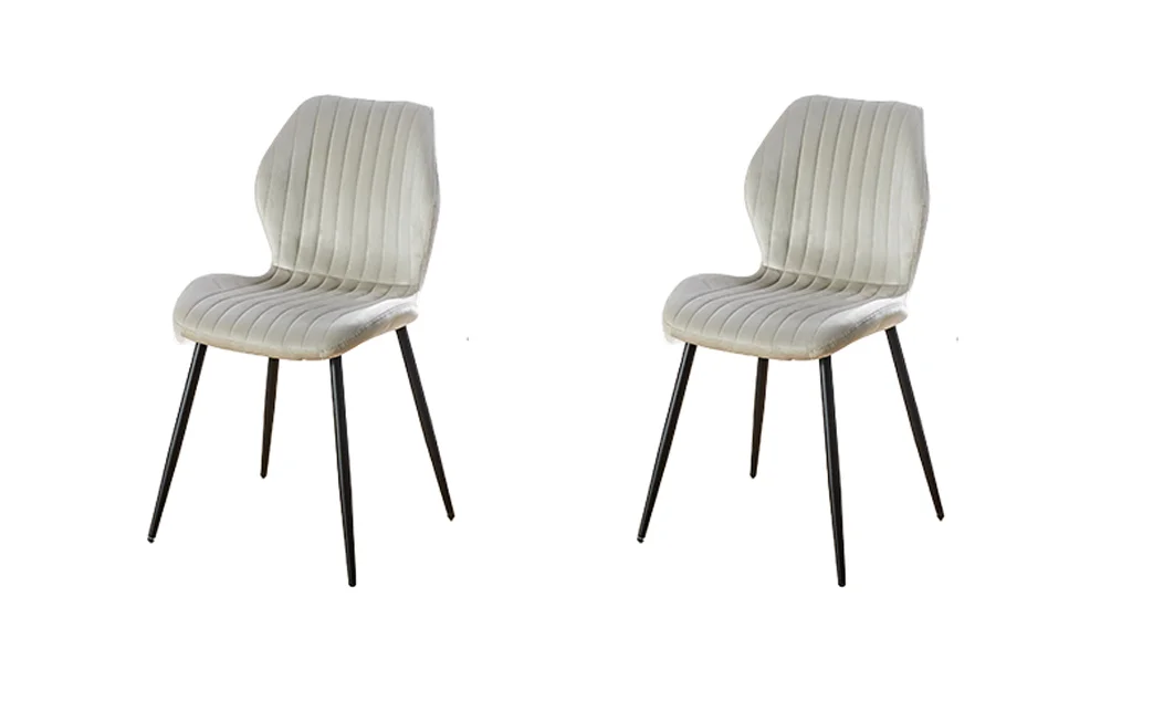 Set 2 Scaune Living Tapițate KJC104 Bej