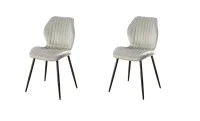 Set 2 Scaune Living Tapițate KJC104 Bej