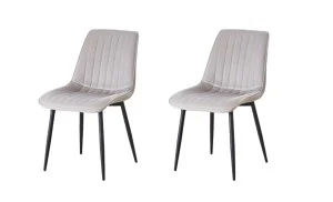 Set 2 Scaune Living Tapițate KJC176 Bej