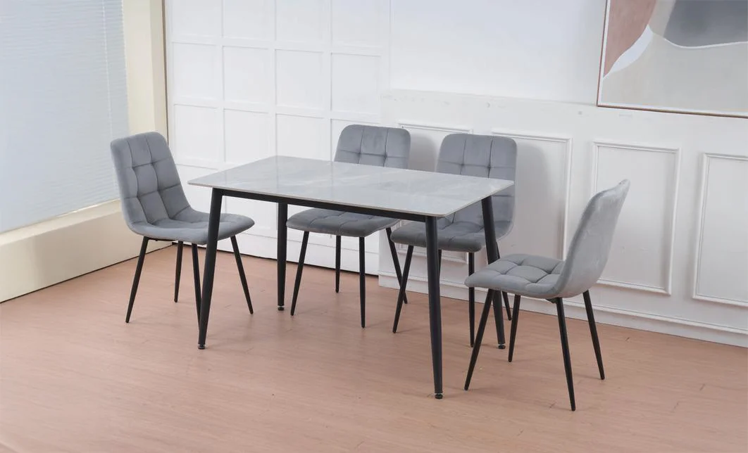 Set Masă Living cu 4 Scaune KJD6314 Gri 9