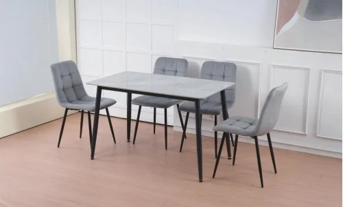 Set Masă Living cu 4 Scaune KJD6314 Gri