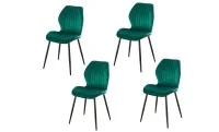 Set 4 Scaune Living Tapițate KJC104 Verde
