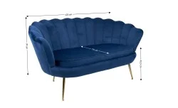 Canapea Marbella KJL2130, Albastru