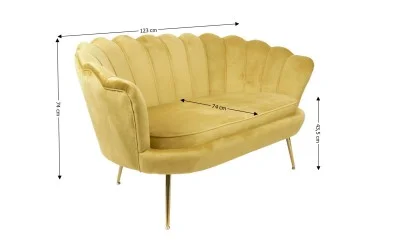 Canapea Marbella KJL2130, Galben