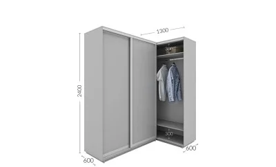 Dulap de Colt Personalizat Oglinda, 130 x 240 x 60