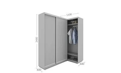 Dulap de Colt Personalizat Oglinda, 110 x 240 x 60