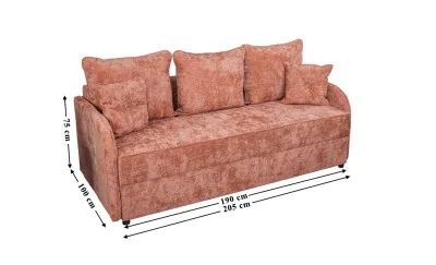 Canapea Extensibilă Adelina Bonell Max, Cărămiziu - Kim 6