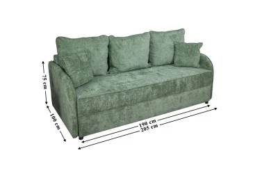 Canapea Extensibilă Adelina Memory Max, Verde