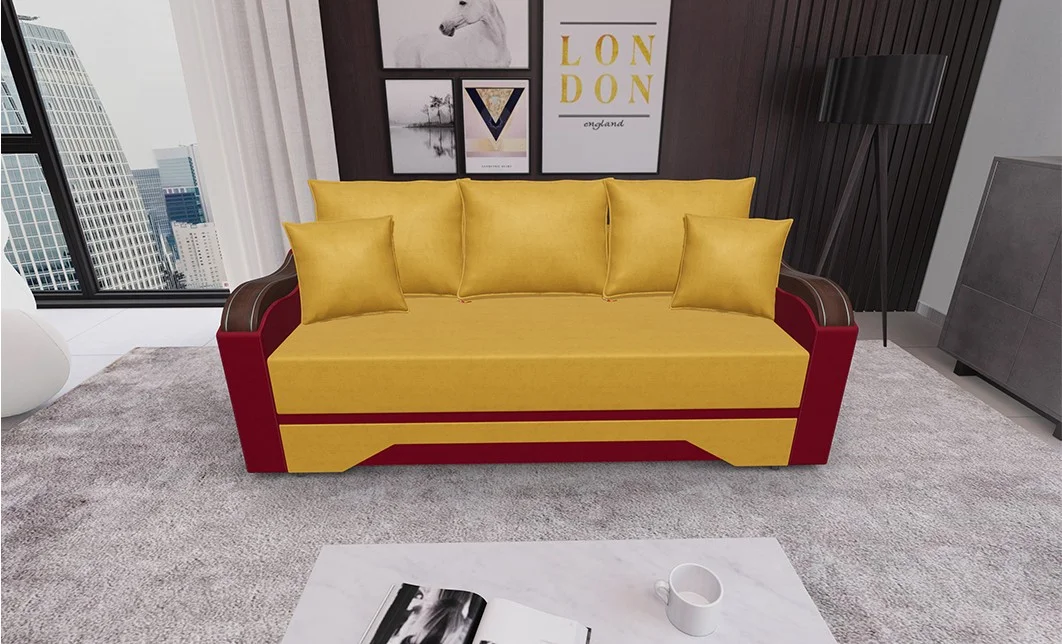 Canapea Extensibilă  Bianca Galben/Rosu - Fresh 37 Fresh 8