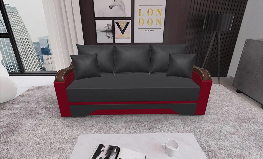 Canapea Extensibilă Bianca, Gri inchis