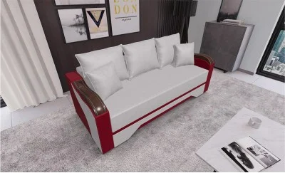 Canapea Extensibilă Bianca Bej/Rosu - Fresh 1 Fresh 8