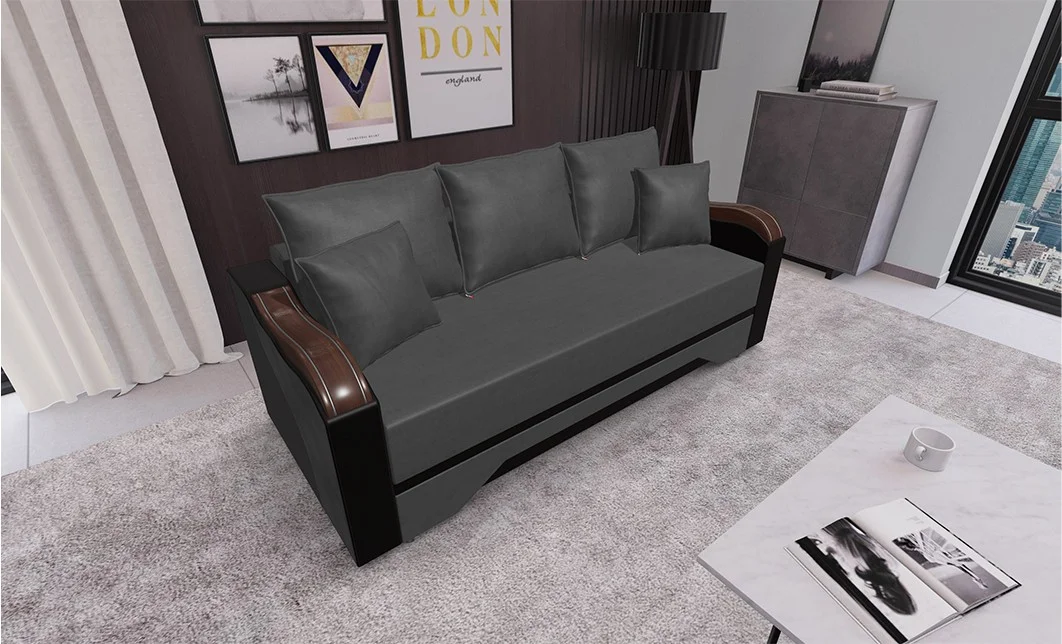 Canapea Extensibilă Bianca, Gri inchis 1