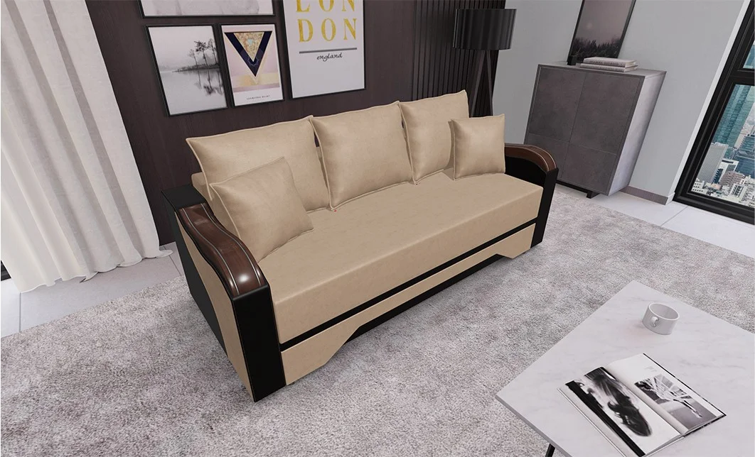 Canapea Extensibilă Bianca, Maro deschis 1