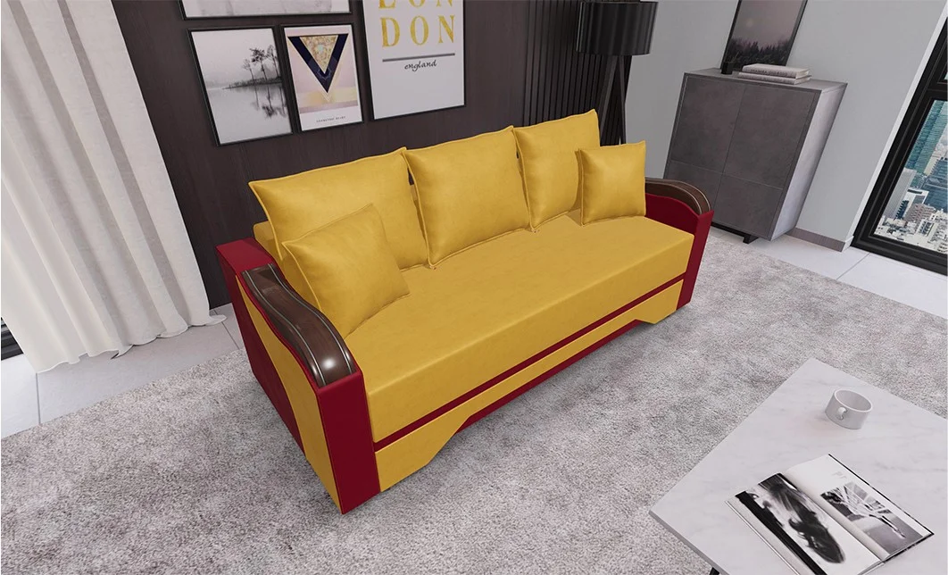 Canapea Extensibilă  Bianca Galben/Rosu - Fresh 37 Fresh 8 1