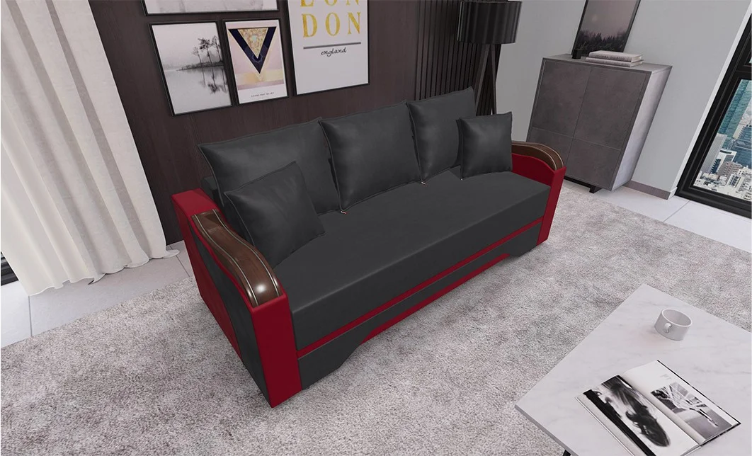 Canapea Extensibilă Bianca, Gri inchis 1