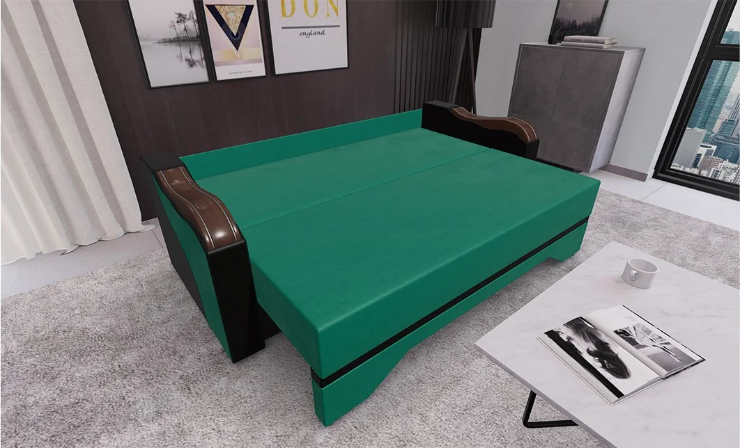 Canapea Extensibilă Bianca, Verde 2