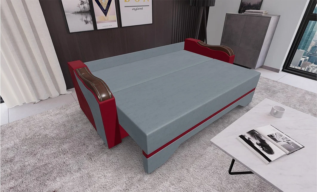 Canapea Extensibilă Bianca, Gri, rosu 2