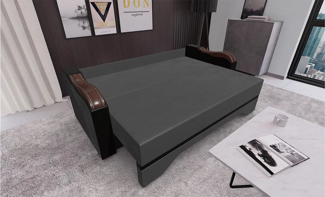 Canapea Extensibilă Bianca, Gri inchis 2