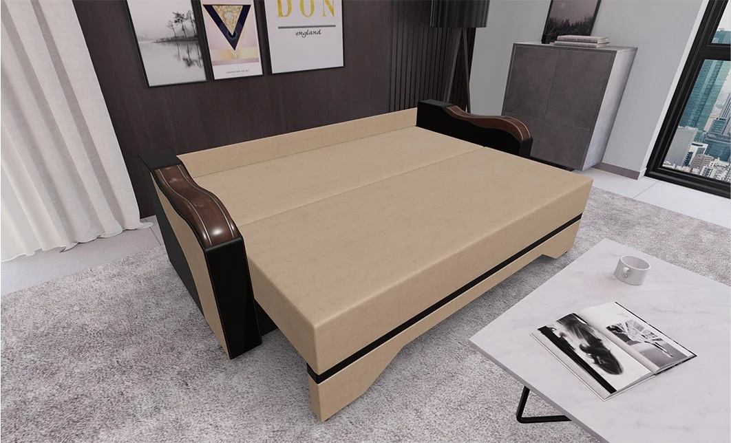 Canapea Extensibilă Bianca, Maro deschis 2