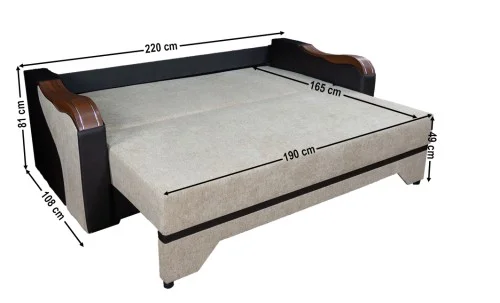 Canapea Extensibilă Bianca Memory, Bej