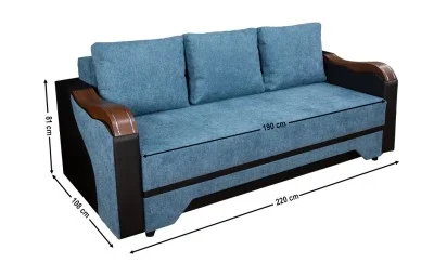Canapea Extensibilă Bianca Bonell, Albastru - Aragon 74