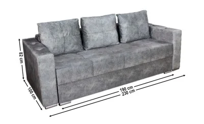 Canapea Extensibilă Vegas Memory Mini, Gri deschis