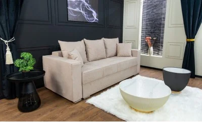 Canapea Extensibilă Claudia Memory Mini, Bej