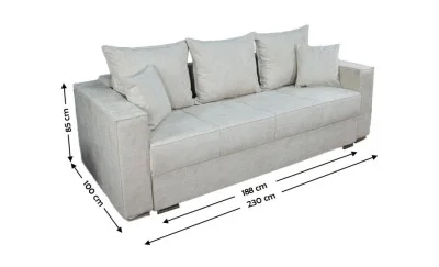 Canapea Extensibilă Claudia Bonell Mini, Alb