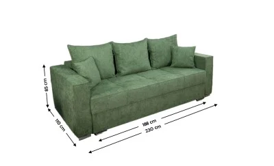Canapea Extensibilă Claudia Memory Max Verde Brad - Aragon 39