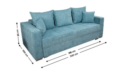 Canapea Extensibilă Claudia Memory Mini, Albastru